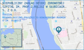 ODDZIAŁ GINEKOLOGICZNO-POŁOŻNICZO-NOWORODKOWY-ROOMING-IN - NIEPUBLICZNY ZAKŁAD OPIEKI ZDROWOTNEJ SZPITAL IM. PROF.Z.RELIGI W SŁUBICACH S. Z O.O. - UL. NADODRZAŃSKA 6,  SŁUBICE