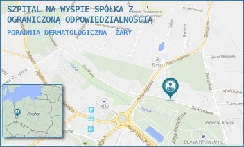 PORADNIA DERMATOLOGICZNA - SZPITAL NA WYSPIE SPÓŁKA Z OGRANICZONĄ ODPOWIEDZIALNOŚCIĄ - UL. SKARBOWA 2,  ŻARY