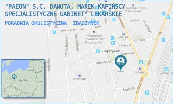 PORADNIA OKULISTYCZNA - "PAEON" S.C. DANUTA, MAREK KAPIŃSCY SPECJALISTYCZNE GABINETY LEKARSKIE - UL. B. CHROBREGO 13,  ZBĄSZYNEK