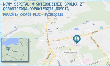 PORADNIA CHORÓB PŁUC - NOWY SZPITAL W ŚWIEBODZINIE SPÓŁKA Z OGRANICZONĄ ODPOWIEDZIALNOŚCIĄ - UL. MŁYŃSKA 6,  ŚWIEBODZIN