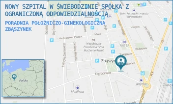 PORADNIA POŁOŻNICZO-GINEKOLOGICZNA - NOWY SZPITAL W ŚWIEBODZINIE SPÓŁKA Z OGRANICZONĄ ODPOWIEDZIALNOŚCIĄ - UL. DŁUGA 1,  ZBĄSZYNEK