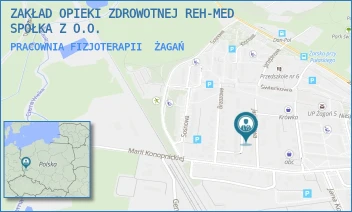PRACOWNIA FIZJOTERAPII - ZAKŁAD OPIEKI ZDROWOTNEJ REH-MED SPÓŁKA Z O.O. - UL. JARZĘBINOWA 3,  ŻAGAŃ