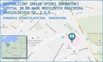 PORADNIA DIABETOLOGICZNA - NIEPUBLICZNY ZAKŁAD OPIEKI ZDROWOTNEJ SZPITAL IM.DR NAUK MEDYCZNYCH RADZIMIRA ŚMIGIELSKIEGO SP. Z O.O. - UL. SZPITALNA 5,  SKWIERZYNA