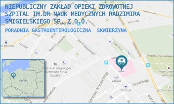 PORADNIA GASTROENTEROLOGICZNA - NIEPUBLICZNY ZAKŁAD OPIEKI ZDROWOTNEJ SZPITAL IM.DR NAUK MEDYCZNYCH RADZIMIRA ŚMIGIELSKIEGO SP. Z O.O. - UL. SZPITALNA 5,  SKWIERZYNA