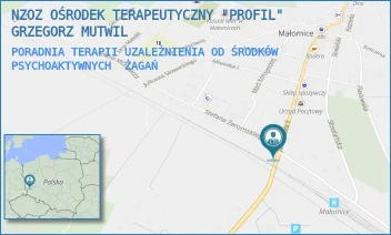 PORADNIA TERAPII UZALEŻNIENIA OD ŚRODKÓW PSYCHOAKTYWNYCH - NZOZ OŚRODEK TERAPEUTYCZNY "PROFIL" GRZEGORZ MUTWIL - UL. JANA PAWŁA II 1/1,  ŻAGAŃ
