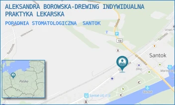 PORADNIA STOMATOLOGICZNA - ALEKSANDRA BOROWSKA-DREWING INDYWIDUALNA PRAKTYKA LEKARSKA - UL. GORZOWSKA 43,  SANTOK