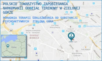 PORADNIA TERAPII UZALEŻNIENIA OD SUBSTANCJI PSYCHOAKTYWNYCH - POLSKIE TOWARZYSTWO ZAPOBIEGANIA NARKOMANII ODDZIAŁ TERENOWY W ZIELONEJ GÓRZE - UL. JELENIA 1A,  ZIELONA GÓRA