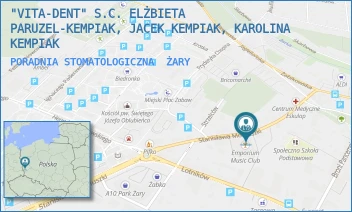 PORADNIA STOMATOLOGICZNA - "VITA-DENT" S.C. ELŻBIETA PARUZEL-KEMPIAK, JACEK KEMPIAK, KAROLINA KEMPIAK - MONIUSZKI 11D,  ŻARY