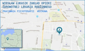 PRACOWNIA FIZJOTERAPII - WIESŁAW ŁUKASIK ZAKŁAD OPIEKI ZDROWOTNEJ LEKARZA RODZINNEGO - UL. ZIELONY RYNEK 7,  WSCHOWA