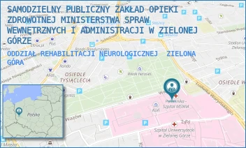 ODDZIAŁ REHABILITACJI NEUROLOGICZNEJ - SAMODZIELNY PUBLICZNY ZAKŁAD OPIEKI ZDROWOTNEJ MINISTERSTWA SPRAW WEWNĘTRZNYCH I ADMINISTRACJI W ZIELONEJ GÓRZE - UL. WAZÓW 42,  ZIELONA GÓRA