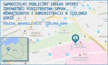 ODDZIAŁ REHABILITACJI - SAMODZIELNY PUBLICZNY ZAKŁAD OPIEKI ZDROWOTNEJ MINISTERSTWA SPRAW WEWNĘTRZNYCH I ADMINISTRACJI W ZIELONEJ GÓRZE - UL. WAZÓW 42,  ZIELONA GÓRA