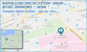 PORADNIA NEUROLOGICZNA - NIEPUBLICZNY SPECJALISTYCZNY ZAKŁAD OPIEKI ZDROWOTNEJ " AKSON " - UL. WAZÓW 42,  ZIELONA GÓRA
