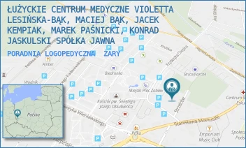 PORADNIA LOGOPEDYCZNA - ŁUŻYCKIE CENTRUM MEDYCZNE VIOLETTA LESIŃSKA-BĄK, MACIEJ BĄK, JACEK KEMPIAK, MAREK PAŚNICKI, KONRAD JASKULSKI SPÓŁKA JAWNA - UL. STRZELCÓW 10,  ŻARY