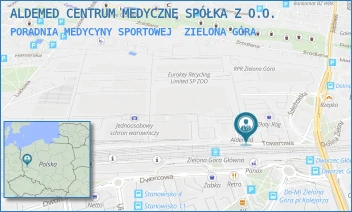 PORADNIA MEDYCYNY SPORTOWEJ - ALDEMED CENTRUM MEDYCZNE SPÓŁKA Z O.O. - TOWAROWA 20,  ZIELONA GÓRA