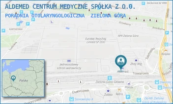 PORADNIA OTOLARYNGOLOGICZNA - ALDEMED CENTRUM MEDYCZNE SPÓŁKA Z O.O. - UL. TOWAROWA 20,  ZIELONA GÓRA