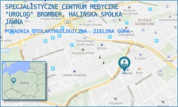 PORADNIA OTOLARYNGOLOGICZNA - SPECJALISTYCZNE CENTRUM MEDYCZNE "UROLOG" BROMBER, HALIŃSKA SPÓŁKA JAWNA - UL. ANIELI KRZYWOŃ 2,  ZIELONA GÓRA