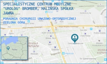 PORADNIA CHIRURGII URAZOWO-ORTOPEDYCZNEJ - SPECJALISTYCZNE CENTRUM MEDYCZNE "UROLOG" BROMBER, HALIŃSKA SPÓŁKA JAWNA - UL. STEFANA WYSZYŃSKIEGO 99,  ZIELONA GÓRA