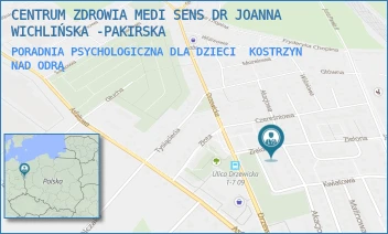 PORADNIA PSYCHOLOGICZNA DLA DZIECI - CENTRUM ZDROWIA MEDI SENS DR JOANNA WICHLIŃSKA -PAKIRSKA - UL. ZIELONA 2,  KOSTRZYN NAD ODRĄ