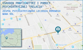 ZESPÓŁ PSYCHIATRYCZNEGO LECZENIA DOMOWEGO - OŚRODEK PROFILAKTYKI I POMOCY PSYCHIATRYCZNEJ "RELACJA" - UL. WOJSKA POLSKIEGO 37,  NOWA SÓL