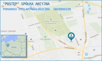 PORADNIA OTOLARYNGOLOGICZNA - "POSTĘP" SPÓŁKA AKCYJNA - UL. STRZELECKA 1,  ŚWIEBODZIN