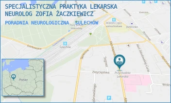 PORADNIA NEUROLOGICZNA - SPECJALISTYCZNA PRAKTYKA LEKARSKA NEUROLOG ZOFIA ŻACZKIEWICZ - AL. NIEPODLEGŁOŚCI 15,  SULECHÓW