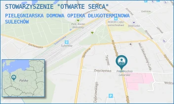 PIELĘGNIARSKA DOMOWA OPIEKA DŁUGOTERMINOWA - STOWARZYSZENIE "OTWARTE SERCA" - UL. AL.NIEPODLEGŁOŚCI 15,  SULECHÓW