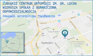 PORADNIA ORTOPEDYCZNA - LUBUSKIE CENTRUM ORTOPEDII IM. DR. LECHA WIERUSZA SPÓŁKA Z OGRANICZONĄ ODPOWIEDZIALNOŚCIĄ - UL. ZAMKOWA 1,  ŚWIEBODZIN