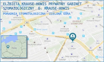 PORADNIA STOMATOLOGICZNA - ELŻBIETA KRAUSE-HOWIS PRYWATNY GABINET STOMATOLOGICZNY  E. KRAUSE-HOWIS - UL. STEFANA WYSZYŃSKIEGO 40A/12,  ZIELONA GÓRA