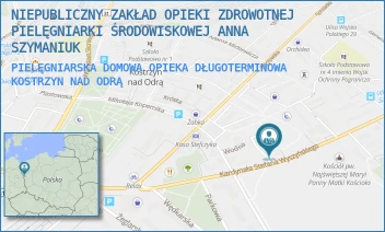 PIELĘGNIARSKA DOMOWA OPIEKA DŁUGOTERMINOWA - NIEPUBLICZNY ZAKŁAD OPIEKI ZDROWOTNEJ PIELĘGNIARKI ŚRODOWISKOWEJ ANNA SZYMANIUK - UL. KARDYNAŁA WYSZYŃSKIEGO 23A,  KOSTRZYN NAD ODRĄ