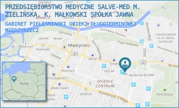 GABINET PIELĘGNIARKI OPIEKI DŁUGOTERMINOWEJ - PRZEDSIĘBIORSTWO MEDYCZNE SALVE-MED M. ZIELIŃSKA, K. MAŁKOWSKI SPÓŁKA JAWNA - CENTRUM 3,  MIĘDZYRZECZ