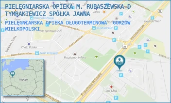 PIELĘGNIARSKA OPIEKA DŁUGOTERMINOWA - PIELĘGNIARSKA OPIEKA M. RUBASZEWSKA D TYMRAKIEWICZ SPÓŁKA JAWNA - UL. FRANCISZKA WALCZAKA 43H/3,  GORZÓW WIELKOPOLSKI