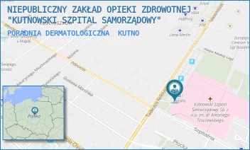 PORADNIA DERMATOLOGICZNA - NIEPUBLICZNY ZAKŁAD OPIEKI ZDROWOTNEJ "KUTNOWSKI SZPITAL SAMORZĄDOWY" - UL. KOŚCIUSZKI 52,  KUTNO