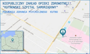 PORADNIA ZDROWIA PSYCHICZNEGO - NIEPUBLICZNY ZAKŁAD OPIEKI ZDROWOTNEJ "KUTNOWSKI SZPITAL SAMORZĄDOWY" - UL. KOŚCIUSZKI 52,  KUTNO
