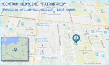 PORADNIA OTOLARYNGOLOGICZNA - CENTRUM MEDYCZNE "PATRON-MED" - UL. SIARCZANA 11,  ŁÓDŹ-GÓRNA