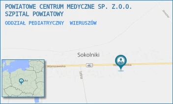 ODDZIAŁ PEDIATRYCZNY - POWIATOWE CENTRUM MEDYCZNE SP. Z.O.O. SZPITAL POWIATOWY - UL. WARSZAWSKA 104,  WIERUSZÓW