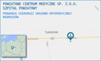 PORADNIA CHIRURGII URAZOWO-ORTOPEDYCZNEJ - POWIATOWE CENTRUM MEDYCZNE SP. Z.O.O. SZPITAL POWIATOWY - UL. WARSZAWSKA 104,  WIERUSZÓW
