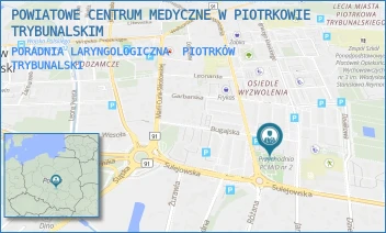 PORADNIA LARYNGOLOGICZNA - POWIATOWE CENTRUM MEDYCZNE W PIOTRKOWIE TRYBUNALSKIM - UL. WYZWOLENIA 1,  PIOTRKÓW TRYBUNALSKI