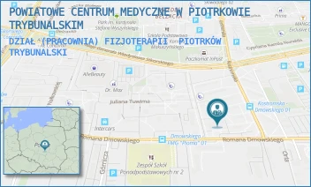 DZIAŁ (PRACOWNIA) FIZJOTERAPII - POWIATOWE CENTRUM MEDYCZNE W PIOTRKOWIE TRYBUNALSKIM - UL. ROMANA DMOWSKIEGO 47,  PIOTRKÓW TRYBUNALSKI