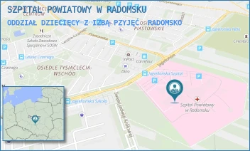 ODDZIAŁ DZIECIĘCY Z IZBĄ PZYJĘĆ - SZPITAL POWIATOWY W RADOMSKU - UL. JAGIELLOŃSKA 36,  RADOMSKO