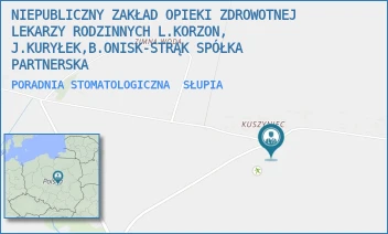 PORADNIA STOMATOLOGICZNA - NIEPUBLICZNY ZAKŁAD OPIEKI ZDROWOTNEJ LEKARZY RODZINNYCH L.KORZON, J.KURYŁEK,B.ONISK-STRĄK SPÓŁKA PARTNERSKA - SŁUPIA 133,  SŁUPIA
