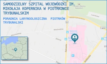 PORADNIA LARYNGOLOGICZNA - SAMODZIELNY SZPITAL WOJEWÓDZKI IM. MIKOŁAJA KOPERNIKA W PIOTRKOWIE TRYBUNALSKIM - UL. RAKOWSKA 15,  PIOTRKÓW TRYBUNALSKI