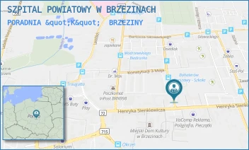 PORADNIA "K" - SZPITAL POWIATOWY W BRZEZINACH - UL. BOHATERÓW WARSZAWY 2,  BRZEZINY