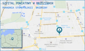 PORADNIA STOMATOLOGII - SZPITAL POWIATOWY W BRZEZINACH - UL. BOHATERÓW WARSZAWY 2,  BRZEZINY