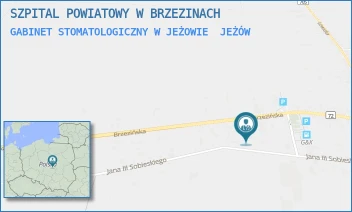 GABINET STOMATOLOGICZNY W JEŻOWIE - SZPITAL POWIATOWY W BRZEZINACH - UL. JANA III SOBIESKIEGO 8,  JEŻÓW