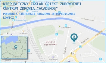 PORADNIA CHIRURGII URAZOWO-ORTOPEDYCZNEJ - NIEPUBLICZNY ZAKŁAD OPIEKI ZDROWOTNEJ CENTRUM ZDROWIA "ACADEMOS" - UL. IŁOWSKA 1/3,  ŁOWICZ