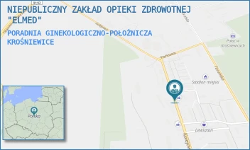 PORADNIA GINEKOLOGICZNO-POŁOŻNICZA - NIEPUBLICZNY ZAKŁAD OPIEKI ZDROWOTNEJ "ELMED" - UL. KOLEJOWA 23,  KROŚNIEWICE
