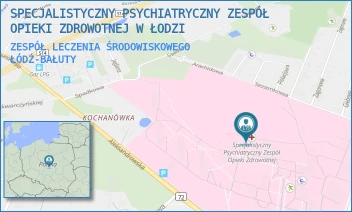 ZESPÓŁ LECZENIA ŚRODOWISKOWEGO - SPECJALISTYCZNY PSYCHIATRYCZNY ZESPÓŁ OPIEKI ZDROWOTNEJ W ŁODZI - UL. ALEKSANDROWSKA 159,  ŁÓDŹ-BAŁUTY