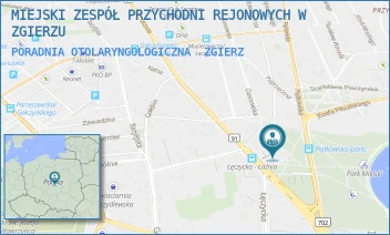 PORADNIA OTOLARYNGOLOGICZNA - MIEJSKI ZESPÓŁ PRZYCHODNI REJONOWYCH W ZGIERZU - UL. ŁĘCZYCKA 24A,  ZGIERZ