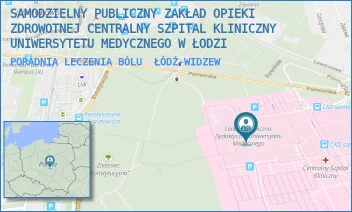 PORADNIA LECZENIA BÓLU - SAMODZIELNY PUBLICZNY ZAKŁAD OPIEKI ZDROWOTNEJ CENTRALNY SZPITAL KLINICZNY UNIWERSYTETU MEDYCZNEGO W ŁODZI - UL. POMORSKA 251,  ŁÓDŹ-WIDZEW