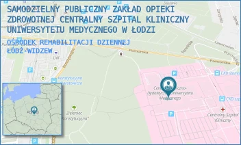 OŚRODEK REHABILITACJI DZIENNEJ - SAMODZIELNY PUBLICZNY ZAKŁAD OPIEKI ZDROWOTNEJ CENTRALNY SZPITAL KLINICZNY UNIWERSYTETU MEDYCZNEGO W ŁODZI - UL. POMORSKA 251,  ŁÓDŹ-WIDZEW